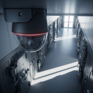 security camera inside a secure facility