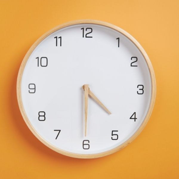 a white clock