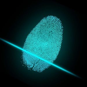 a finger print being scanned